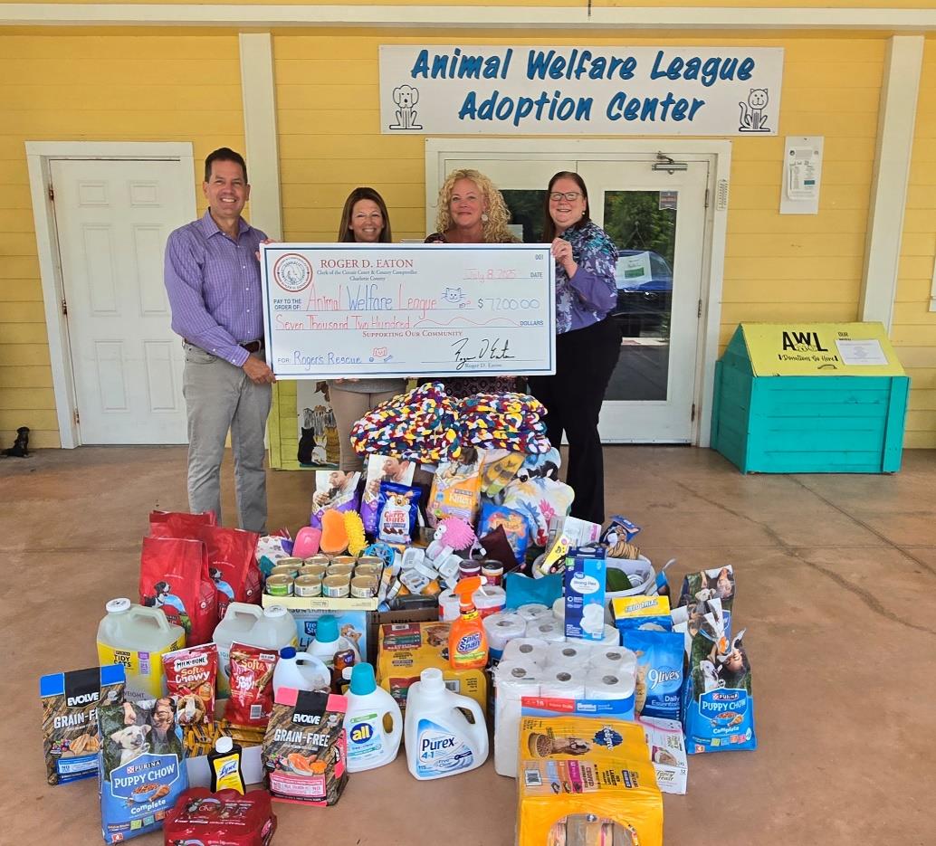Clerk’s Office Donates to Animal Welfare League