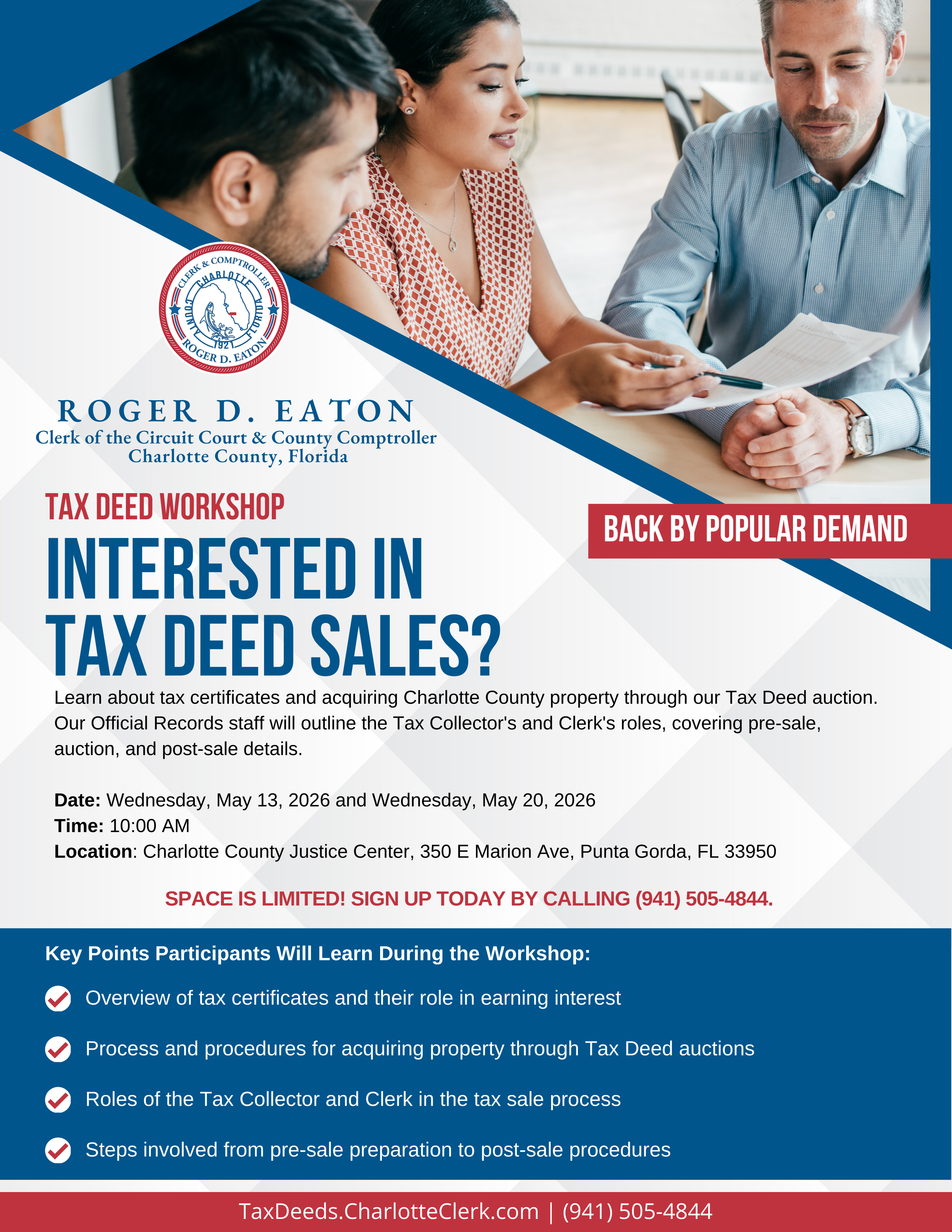 Tax Deed Workshops May 2026