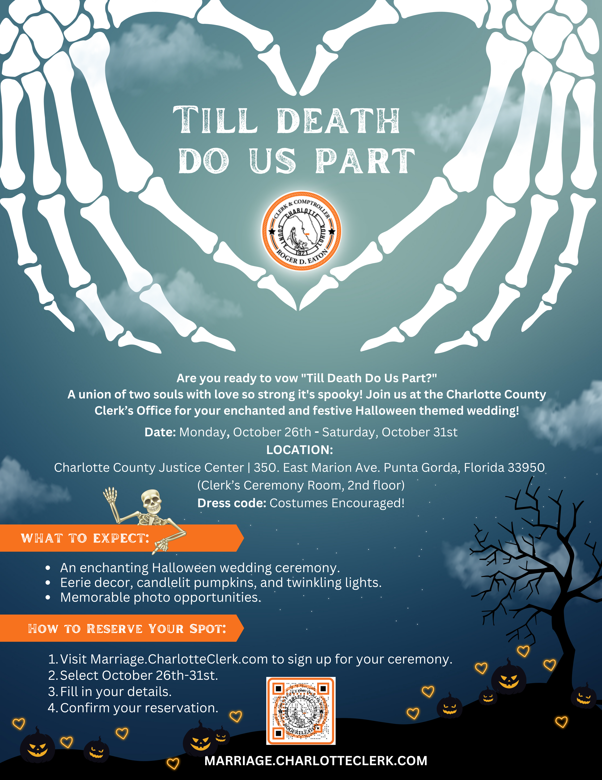Charlotte County Clerk of Court Halloween Wedding